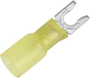 Pacer 12-10 AWG Heat Shrink Spade Terminal - #8 Stud Size - 100 Pack