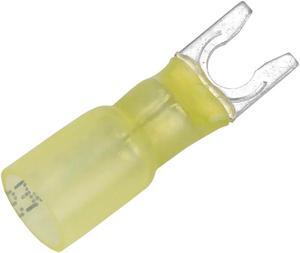 Pacer 12-10 AWG Heat Shrink Spade Terminal - #10 Stud Size - 100 Pack