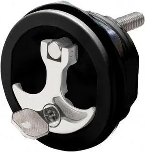 Whitecap Compression Handle CP Zamac/Black Nylon Locking Fresh Water Use Only