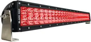 Black Oak Curved Double Row Combo Red Predator Hunting 30" Light Bar - Black