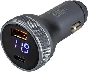 Sea-Dog Round USB & USB-C Power Plug w/Voltmeter
