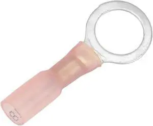 Pacer 22-18 AWG Heat Shrink Ring Terminal - 3/8" Stud Size - 25 Pack