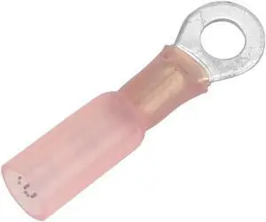 Pacer 22-18 AWG Heat Shrink Ring Terminal - #8 Stud Size - 25 Pack