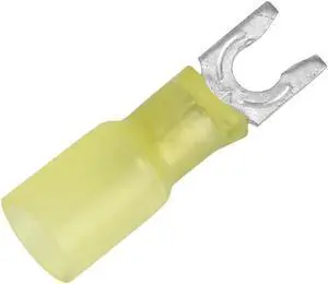 Pacer 12-10 AWG Heat Shrink Spade Terminal - #8 Stud Size - 25 Pack