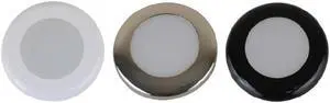 Scandvik A3C Downlight Kit - Cool White w/SS, White, & Black Trim Rings