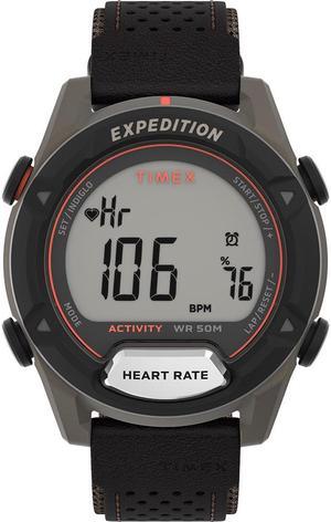 Timex Expedition Trailblazer Activity Tracker + HR - Brown Resin Case - Brown Leather w/Brown Fabric Strap