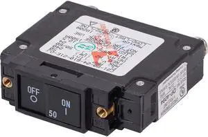 Blue Sea 7459 UL-489 Circuit Breaker - 50A Flat Rocker