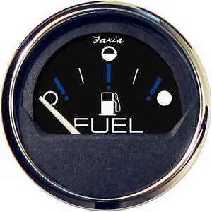 Faria Chesapeake Black 2" Fuel Level Gauge (Metric)