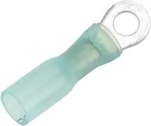 Pacer 16-14 AWG Heat Shrink Ring Terminal - #8 Stud Size - 100 Pack