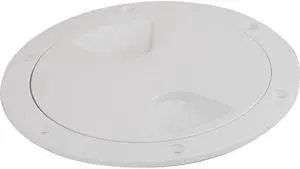 Sea-Dog Screw-Out Deck Plate - White - 6"