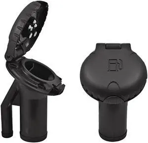 Attwood Deck Fill f/Pressure Relief Systems - Angled Body & Scalloped Black Plastic Cap