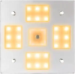 Sea-Dog Square LED Mirror Light w/On/Off Dimmer - White & Blue