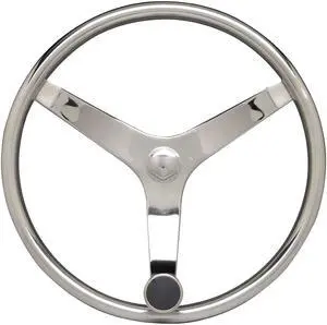 Uflex - V46 - 13.5" Stainless Steel Steering Wheel w/Speed Knob