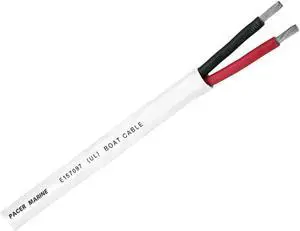 Pacer Round Duplex 2 Conductor Cable - 100' - 14/2 AWG - Red, Black