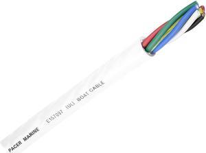 Pacer Round 6 Conductor Cable - 100' - 16/6 AWG - Black, Brown, Red, Green, Blue & White