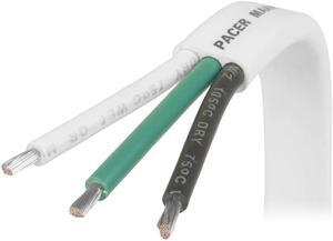 Pacer 8/3 AWG Triplex Cable - Black/Green/White - 100'