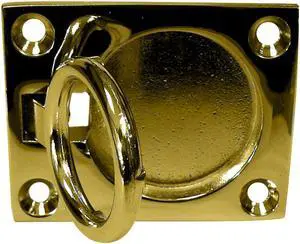 Whitecap Flush Pull Ring - Polished Brass - 2" x 2-1/2"