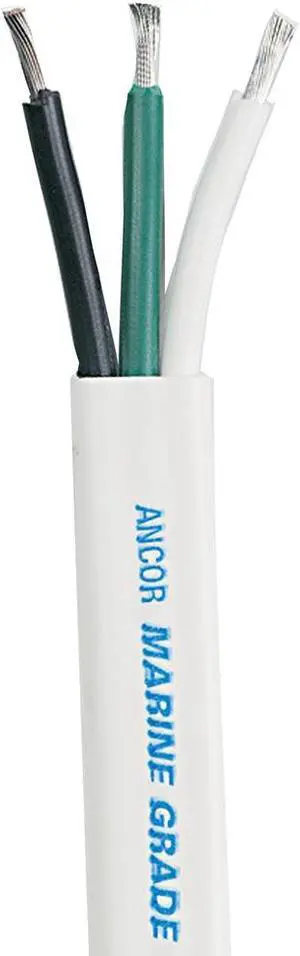 Ancor White Triplex Cable - 8/3 AWG - Flat - 25'