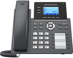 Grandstream GRP2604P IP Phone Corded - Wall Mountable, Desktop - 3 x Total Line - VoIP - 2 x Network (RJ-45) - PoE Ports 5WAY CONFER NOISE REDUCTION GIG ETH