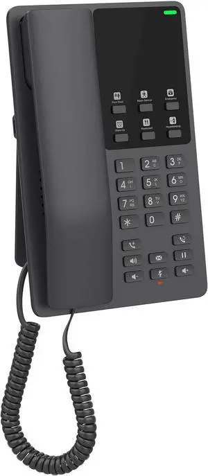 Grandstream Compact Hotel Phone, Color LCD - Black