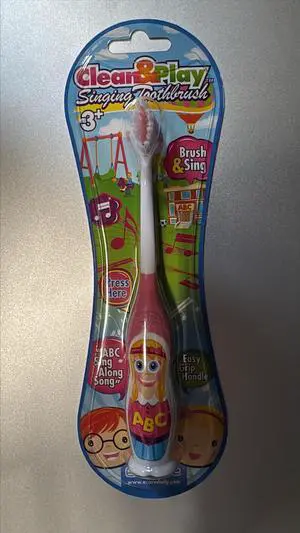 Clean and Play - Singing Toothbrush! Sing Along with Your Kids to The Abc's While Brushing Their Teeth - Pink (Girl)