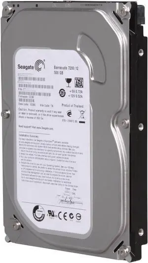 Seagate Barracuda 500GB 7200RPM 3.5" Internal HDD SATA 6Gb/s ST3500418AS