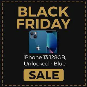 Apple iPhone 13 128GB Blue  Unlocked | 5G Smartphone with Super Retina XDR Display & Dual Camera
