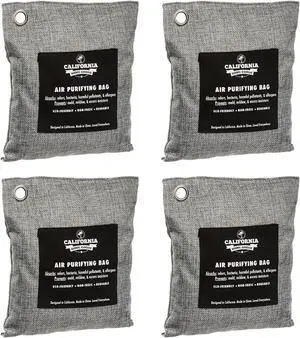 4pk Naturally Activated Air Purifying Deodorizer Bag Charcoal Color 200g