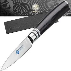 Kessaku 3.5-Inch Paring Knife - Ronin Series - Forged High Carbon 7Cr17MoV Stainless Steel - Pakkawood Handle with Blade Guard