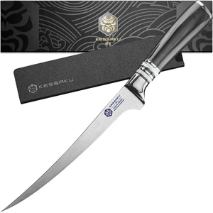Kessaku Flexible Fillet Knife - 7 inch - Ronin Series - Razor Sharp - Forged 7Cr17MoV High Carbon Stainless Steel - Boning, Trimming, Skinning - Wood Handle with Blade Guard Kessaku Flexible Fillet Knife - 7 inch - Ronin Series - Razor Sharp - Forged 7Cr17MoV High Carbon Stainless Steel - Boning, Trimming, Skinning - Wood Handle with Blade Guard