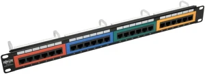 Tripp Lite 24-Port Cat6 Patch Panel, 110-Type Color-Coded, 1U Rack-Mount (1URM), RJ45, Ethernet, 568B (N253-024-RBGY) Tripp Lite 24-Port Cat6 Patch Panel, 110-Type Color-Coded, 1U Rack-Mount (1URM), RJ45, Ethernet, 568B (N253-024-RBGY)