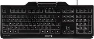 CHERRY JK-A0100EU-2 BLACK USB KEYBOARD WITH HIGH PERFORMANCE PCSC/EMV SMART CARD READER. US INTL. 10