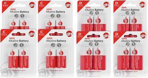 Essential Circuit City 8 C-Cell & 8 D-Cell High Performance Alkaline Batteries (16 Total)