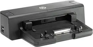 HP 2012 90W Docking Station - for Notebook - Proprietary Interface - 4 x USB Ports - 4 x USB 3.0 - Network (RJ-45) - DVI - VGA - DisplayPort - Audio Line In - Audio Line Out - Docking