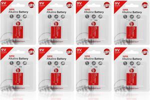 Essential Circuit City 9V High Performance  Alkaline Batteries  (8 Pack)