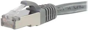 C2G 00780 Cat6 Cable - Snagless Shielded Ethernet Network Patch Cable, Gray (7 Feet, 2.13 Meters)