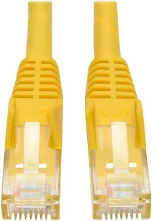 TRIPP LITE N201-035-YW CAT6 GIGABIT SNAGLESS MOLDED PATCH CABLE (RJ45 M/M) - YELLOW, 35-FT.