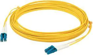 AddOn 2m ALC (Male) to LC (Male) Yellow OS2 Duplex OFNR (Riser-Rated) Fiber Patch Cable - 100% and AddOn 2m ALC (Male) to LC (Male) Yellow OS2 Duplex OFNR (Riser-Rated) Fiber Patch Cable - 100% and