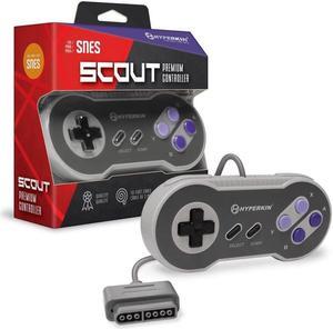Hyperkin Scout Premium Controller for SNES, 10ft Cable Length, Gray (M07296)