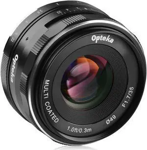 Opteka 35mm f/1.7 HD MC Manual Focus Prime Lens for Canon EF-M Mount APS-C Digital Cameras