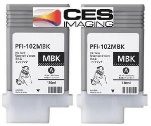 Canon 2X PFI-102MBK Matte Black Ink Tank for imagePROGRAF iPF500/600/700 Inkjet Printers