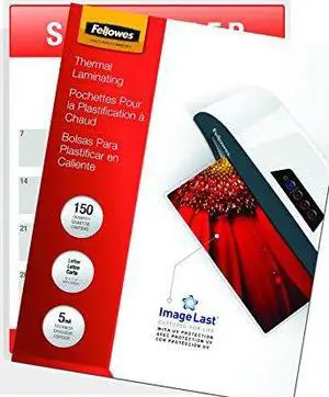 Fellowes Thermal Laminating Pouches, ImageLast, Letter Size, 5 Mil, 150 Pack (5204007) Fellowes Thermal Laminating Pouches, ImageLast, Letter Size, 5 Mil, 150 Pack (5204007)