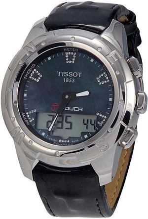 Tissot Women's T047.220.46.126.00 Black Mother-Of-Pearl Diamonds Index Dial Watch