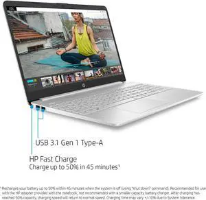 HP 15-dy1031wm 15.6" HD Laptop Intel Core i3-1005G1 1.2GHz 8GB 256GB W10H