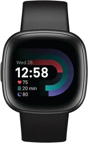 Fitbit Versa 4 Fitness Smartwatch with Daily Readiness, GPS, FB523BKBK-US