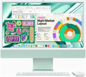 Apple - iMac 24" All-In-One - M3 chip 8-Core - 8GB Memory - 256GB - Green