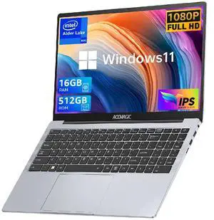 Acemagic AX15 15.6" FHD Intel N95 1.7GHz 16GB RAM 512GB SSD W11P Silver