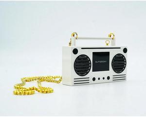 Microboom Speaker Boombox Bluetooth, Icy White