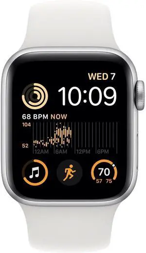Apple Watch SE 2nd Gen Cell + GPS 40mm Silver Alum case White Band