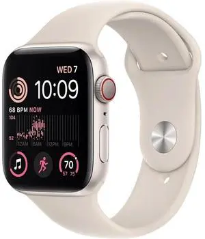 Apple Watch SE 2 Gen 44mm Cell Watch Starlight Alum Case Starlight Band M/L